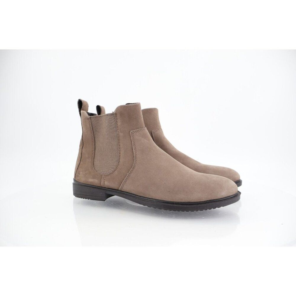 Ecco Soft 15 Boots Taupe Leather Women's Size 9 Shoes Slip-On Chelsea Booties